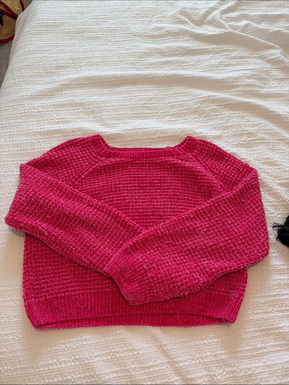 Altar'd State Hot Pink Chunky Crewneck Sweater